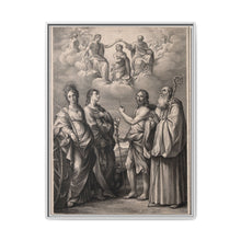 The coronation of the Virgin with four saints: Saint Catherine of Alexandria, Saint John the Evangelist, Saint John the Baptist and Saint Benedict or Saint Romuald. Drawing by F. Rosaspina, c. 1830, after G. Reni. - NOMADEN ART GALLERY