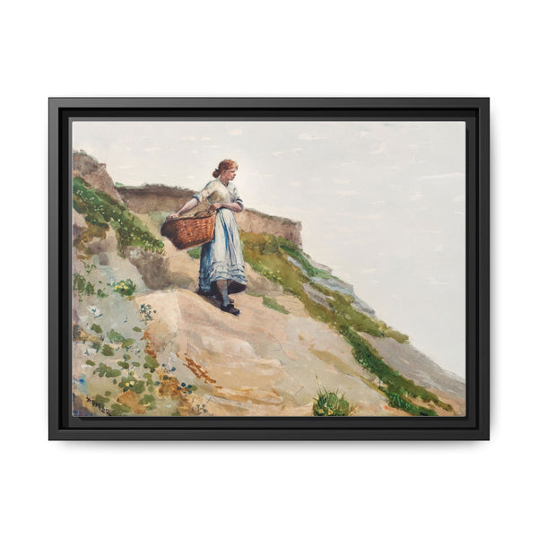 Girl Carrying a Basket (1882) by Winslow Homer - NOMADEN ART GALLERY