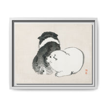 Black and white puppies by Kōno Bairei (1844-1895). - NOMADEN ART GALLERY