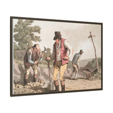 Illustration of stone breakers on the road from The Costume of Yorkshire (1814) by George Walker