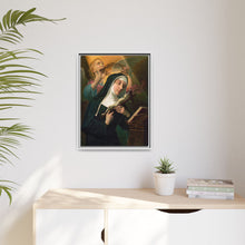 Female Saint Holding Crucifix with Crown of Thorns