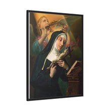 Female Saint Holding Crucifix with Crown of Thorns