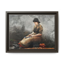 A Fishergirl Baiting Lines (1881) by Winslow Homer - NOMADEN ART GALLERY
