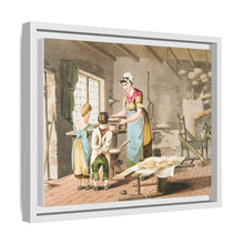 Illustration of woman making oat cakes from The Costume of Yorkshire (1814)