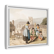 Illustration of Wensley Dale knitters from The Costume of Yorkshire (1814) by George Walker