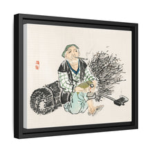 Smoking farmer with branches by Kōno Bairei (1844-1895)