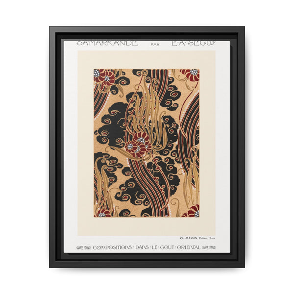 Flower pattern Art Deco stencil print in oriental style. Original from our own 1914 edition of Samarkande - NOMADEN ART GALLERY