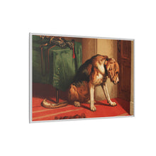 Suspense (1877) by sir Edwin Landseer, a Victorian bloodhound mastiff waiting. - NOMADEN ART GALLERY