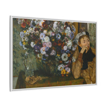 Una mujer sentada junto a un jarrón de flores de Edgar Degas (¿Madame Paul Valpinçon?) 