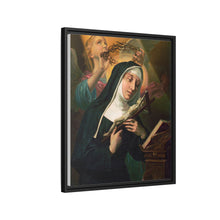 Female Saint Holding Crucifix with Crown of Thorns