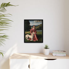 A virgin and a unicorn; representing chastity