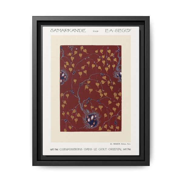 Art Nouveau Flower pattern pochoir print in oriental style. Original from our own 1914 edition of Samarkande - NOMADEN ART GALLERY