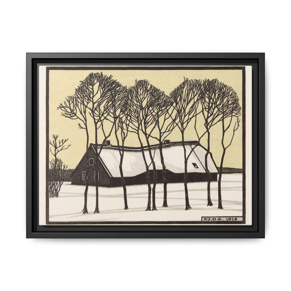 Farm in the snow (1918) by Julie de Graag - NOMADEN ART GALLERY