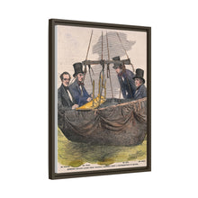 Four men in the basket of a balloon by Mayall.