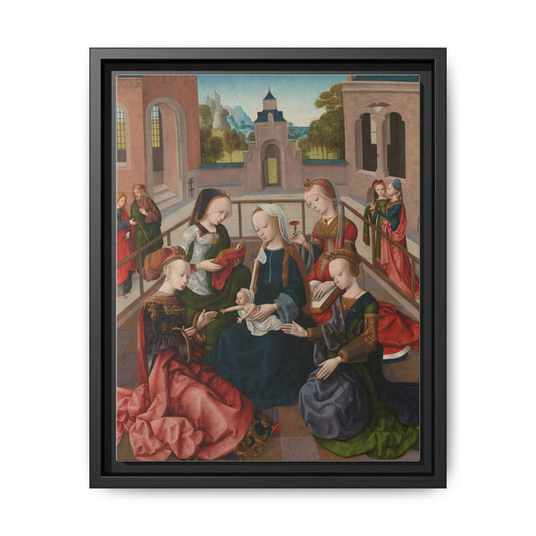 The Virgin and Child with Four Holy Virgins (c. 1495 - c. 1500) by Master of the Virgo inter Virgines - NOMADEN ART GALLERY