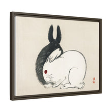 Black and white rabbits by Kōno Bairei (1844-1895)