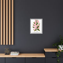 Pink flowers, Weigela lithograph (1900)