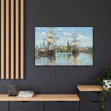 Ships Riding on the Seine at Rouen (1872–1873) by Claude Monet - NOMADEN ART GALLERY