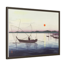 Boats and setting sun (1900 - 1936) by Ohara Koson