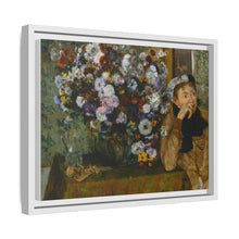 Una mujer sentada junto a un jarrón de flores de Edgar Degas (¿Madame Paul Valpinçon?) 