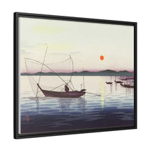 Boats and setting sun (1900 - 1936) by Ohara Koson