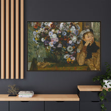 Una mujer sentada junto a un jarrón de flores de Edgar Degas (¿Madame Paul Valpinçon?) 