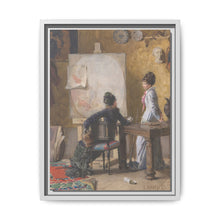 Adéle de Saussure and Marie-Louise Ravel, the Artist's Wife, in His Studio (1877) by Edouard Ravel - NOMADEN ART GALLERY