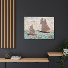 Two Sailboats at Grandcamp (Deux voiliers Ã Grandcamp) (ca. 1885) by Georges Seurat