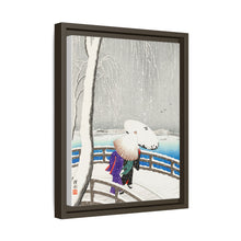 Two women in the snow on Yanagi Bridge (1927) by Ohara Koson