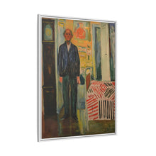 Self-Portrait Between the Clock and the Bed (1940-1943) by Edvard Munch - NOMADEN ART GALLERY