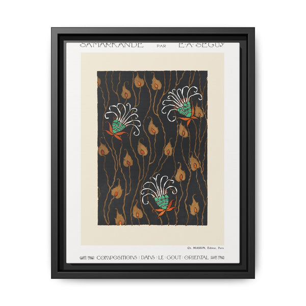 Art Deco Flower pattern pochoir print in oriental style. Original from our own 1914 edition of Samarkande - NOMADEN ART GALLERY