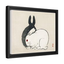 Black and white rabbits by Kōno Bairei (1844-1895)