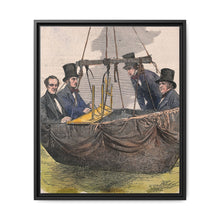 Four men in the basket of a balloon by Mayall. - NOMADEN ART GALLERY