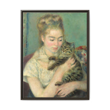 Pierre-Auguste Renoir's Woman with a Cat (c. 1875) - NOMADEN ART GALLERY
