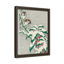 Sparrows on snowy berry bush (ca. 1900–1945) by Ohara Koson