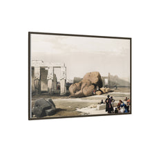 Fragment of the Great Colossi at the Memnonium Thebes illustration by David Roberts (1796–1864)