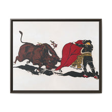 Matador and bull, aesthetic woodcut - NOMADEN ART GALLERY