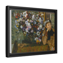 Una mujer sentada junto a un jarrón de flores de Edgar Degas (¿Madame Paul Valpinçon?) 