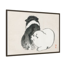 Black and white puppies by Kōno Bairei (1844-1895).