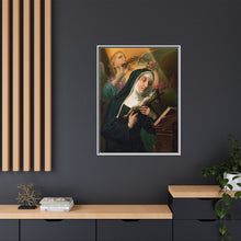 Female Saint Holding Crucifix with Crown of Thorns