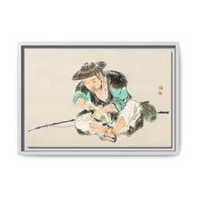 Man maintaining a fishing rod by Kōno Bairei (1844-1895) - NOMADEN ART GALLERY