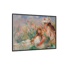 Mädchen im Gras arrangieren einen Blumenstrauß (Fillette couchée sur l'herbe et jeune fille arrangant un Bouquet) (1890) von Pierre-Auguste Renoir.