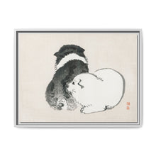 Black and white puppies by Kōno Bairei (1844-1895). - NOMADEN ART GALLERY