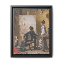 Adéle de Saussure and Marie-Louise Ravel, the Artist's Wife, in His Studio (1877) by Edouard Ravel - NOMADEN ART GALLERY