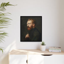 Framed Matte Canvas Wall Art - Vintage Portrait of Artist - NOMADEN ART GALLERY
