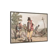 Illustration of stone breakers on the road from The Costume of Yorkshire (1814) by George Walker