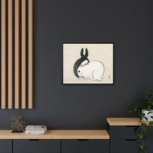 Black and white rabbits by Kōno Bairei (1844-1895)