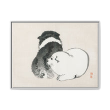 Black and white puppies by Kōno Bairei (1844-1895). - NOMADEN ART GALLERY