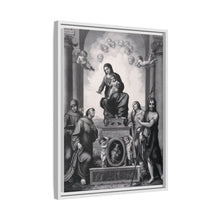 Saint Mary (the Blessed Virgin) with the Christ Child and Saint Antony of Padua, Saint Francis of Assisi, Saint Catherine of Alexandria, Saint John the Baptist and angels.