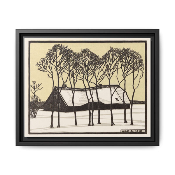 Farm in the snow (1918) by Julie de Graag - NOMADEN ART GALLERY